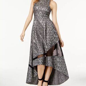 Sachin and Babi silver and black gown